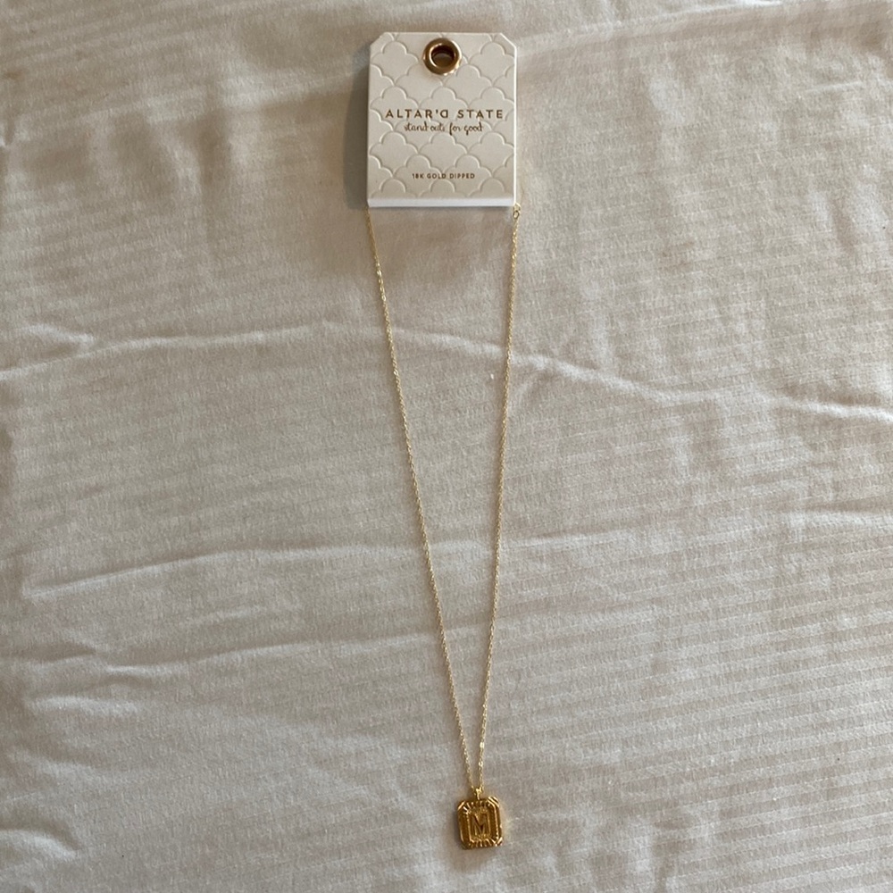 Brand new altar’d state monogram necklace